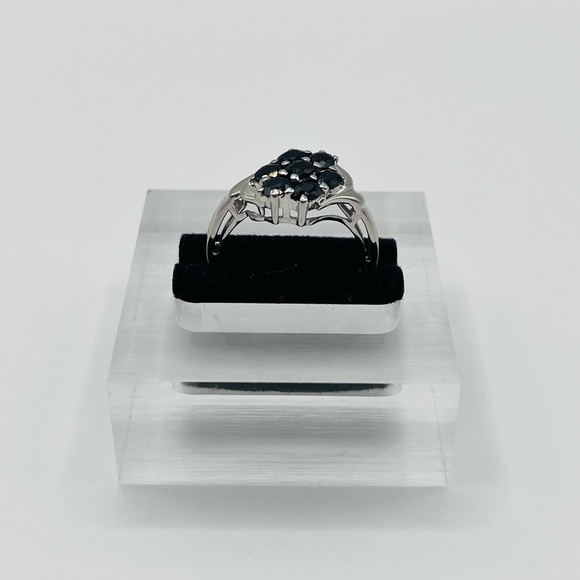 1.40 CT Natural Sapphire Sterling Silver Ring - Picture 3 of 6